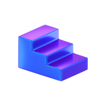 Forme abstraite d'escalier  3D Icon