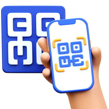 Digitalização de código QR  3D Icon