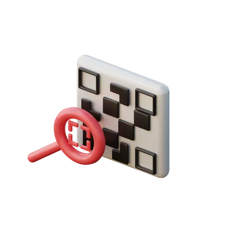 Escanear código QR  3D Illustration