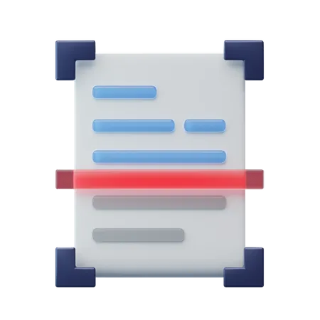 Escanear documento  3D Icon