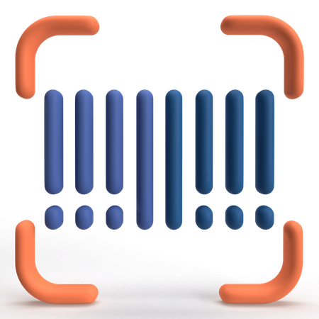 Escaneo de código de barras  3D Icon