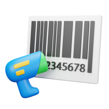 Escaneo de código de barras  3D Icon