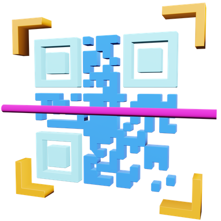 Escaneo de codigo qr  3D Illustration