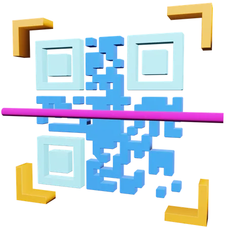 Escaneo de codigo qr  3D Illustration