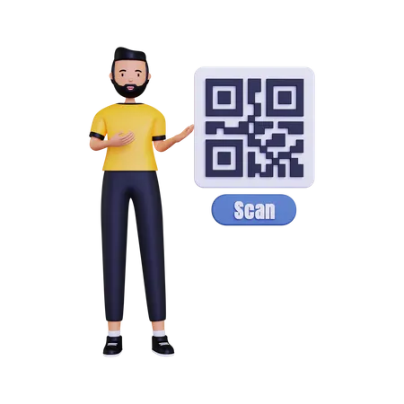 Escaneo de codigo qr  3D Illustration