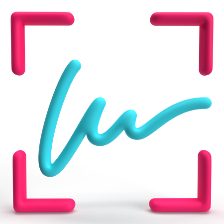 Escaneo de firma  3D Icon