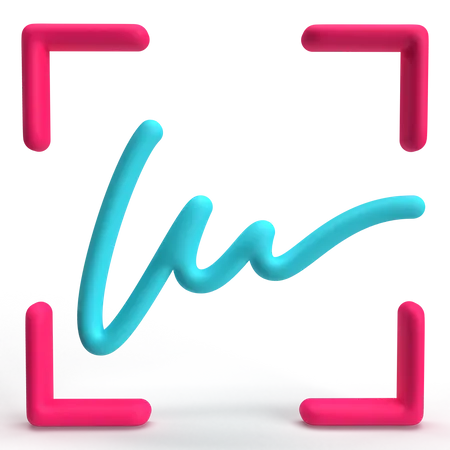 Escaneo de firma  3D Icon