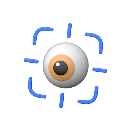 Escaneo de retina  3D Icon