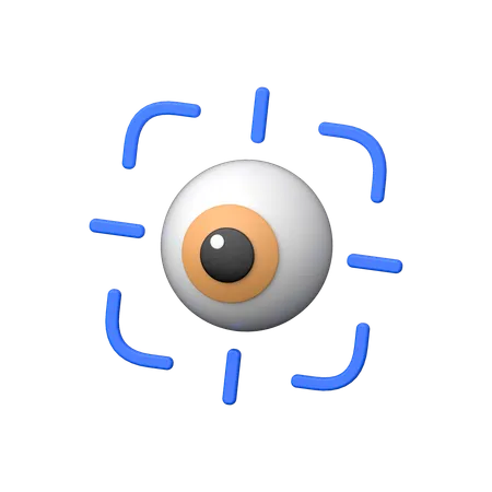 Escaneo de retina  3D Icon