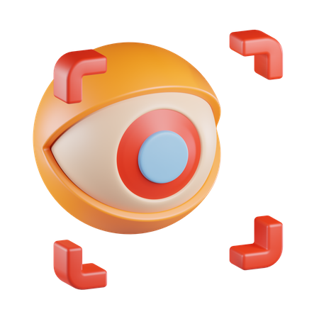 Escaneo de retina  3D Icon