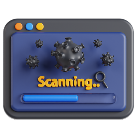 Escaneo de virus  3D Icon