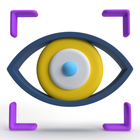 Escaneo ocular  3D Icon