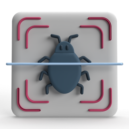 Búsqueda de virus  3D Icon