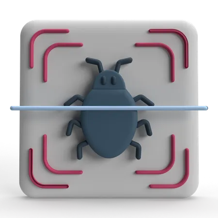 Búsqueda de virus  3D Icon