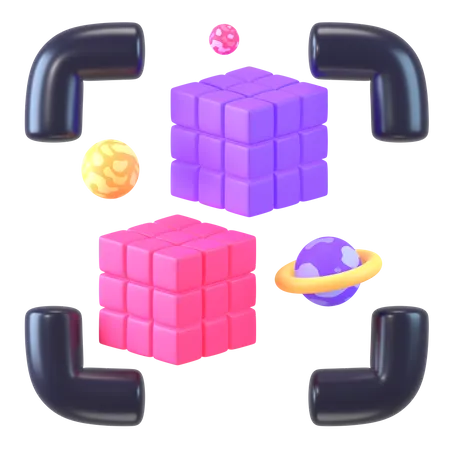 Escáner de cubo  3D Icon