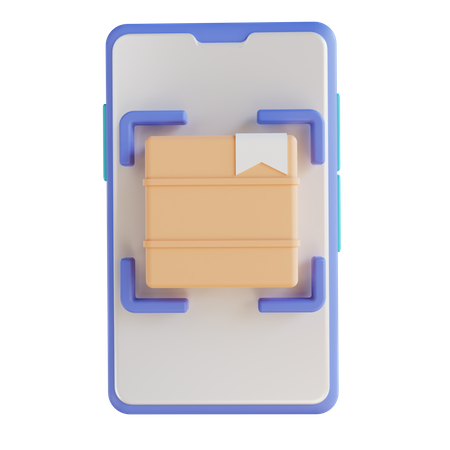Escáner de paquetes en línea  3D Icon