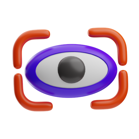 Escáner de retina  3D Icon