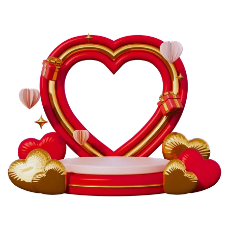 Escaparate del podio de San Valentín  3D Icon