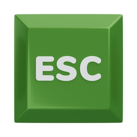 Escape Keyboard Key  3D Icon