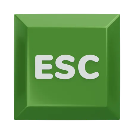 Escape Keyboard Key  3D Icon