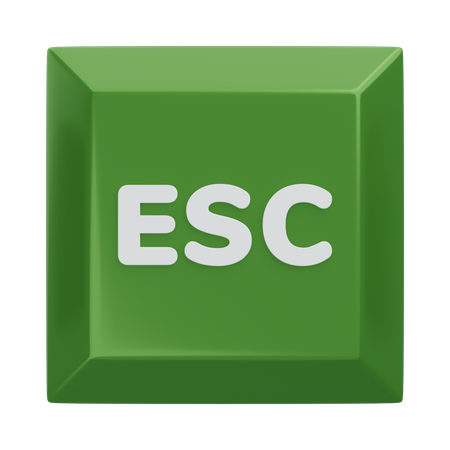 Escape-Taste auf der Tastatur  3D Icon