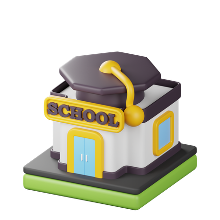 Escola  3D Icon