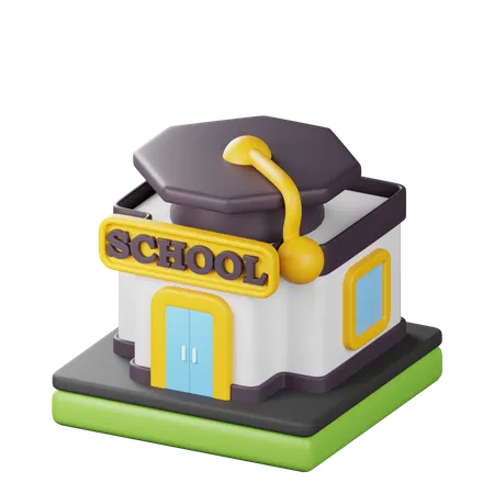 Escola  3D Icon
