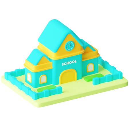 Escola  3D Icon