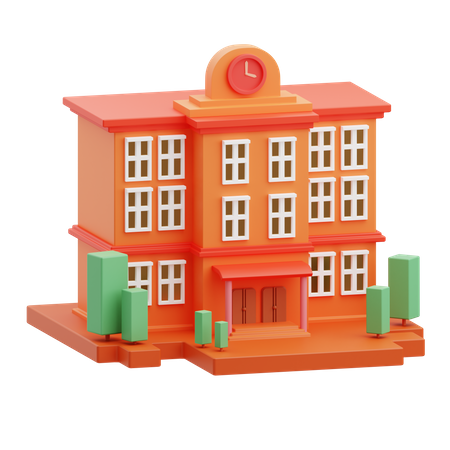 Escola  3D Illustration