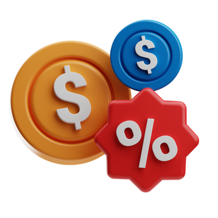 Escompte de paiement  3D Icon