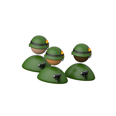 Escouade militaire  3D Icon