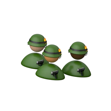 Escouade militaire  3D Icon