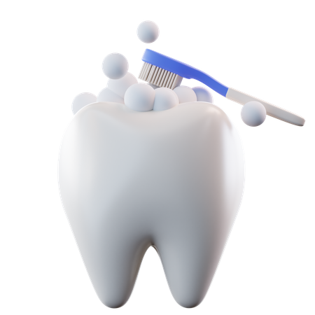 Escovando os dentes  3D Icon
