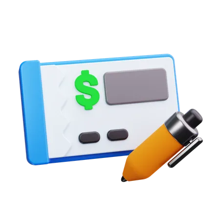 Escrever cheque  3D Icon