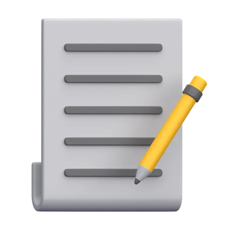 Escrever documento  3D Icon