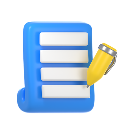 Escrever documento  3D Icon