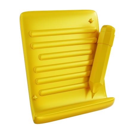 Escrever documento  3D Icon