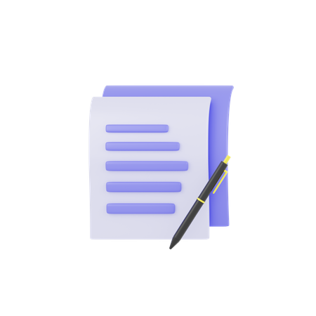Escrever documento  3D Icon