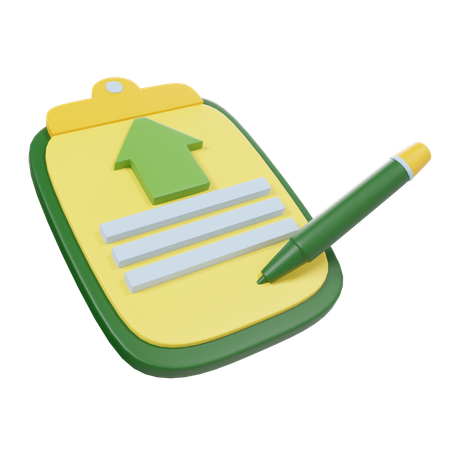 Escrever nota  3D Icon