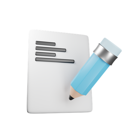 Escrever notas  3D Icon