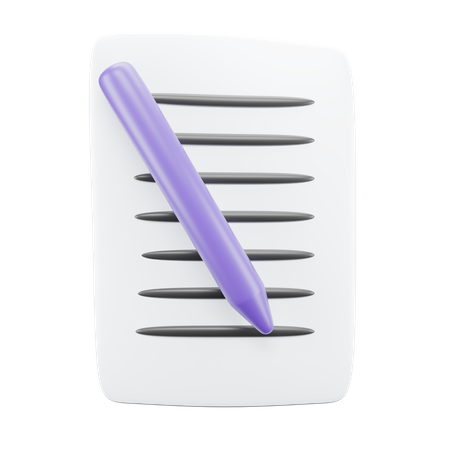 Escrever relatório  3D Icon