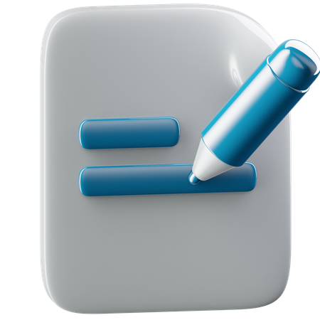 Escribir  3D Icon