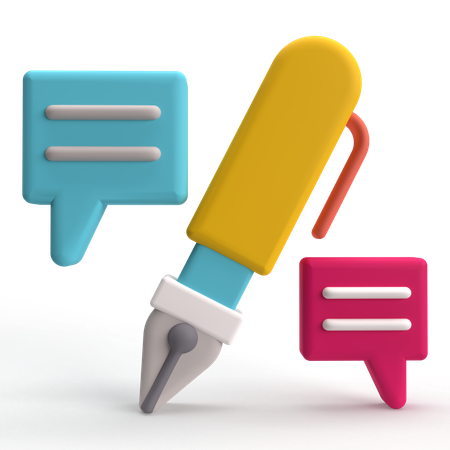 Escribir comentario  3D Icon