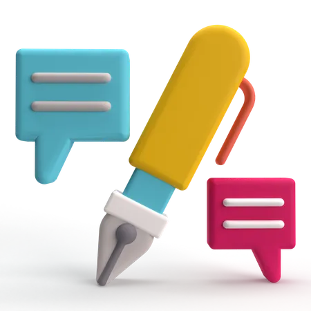 Escribir comentario  3D Icon