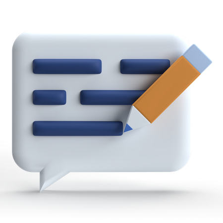 Escribir comentario  3D Icon