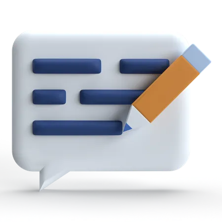 Escribir comentario  3D Icon