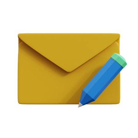 Escribe email  3D Icon