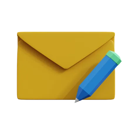 Escribe email  3D Icon