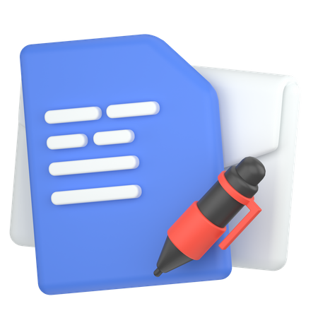 Escribe email  3D Icon