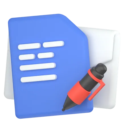 Escribe email  3D Icon